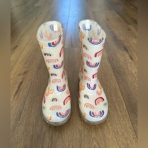 Rainbow/glitter Rain boots.